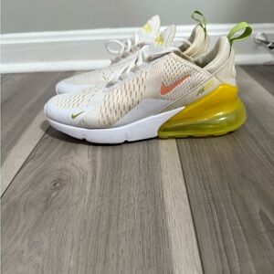 Nike Kids Sneakers White with Yellow and Green Accents